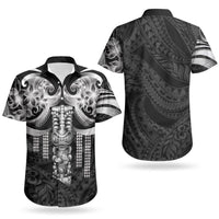 Tiki Drum Hawaii Couples Matching Tank Maxi Dress and Hawaiian Shirt Hawaiian Kakau Tattoo Style LT14 - Polynesian Pride