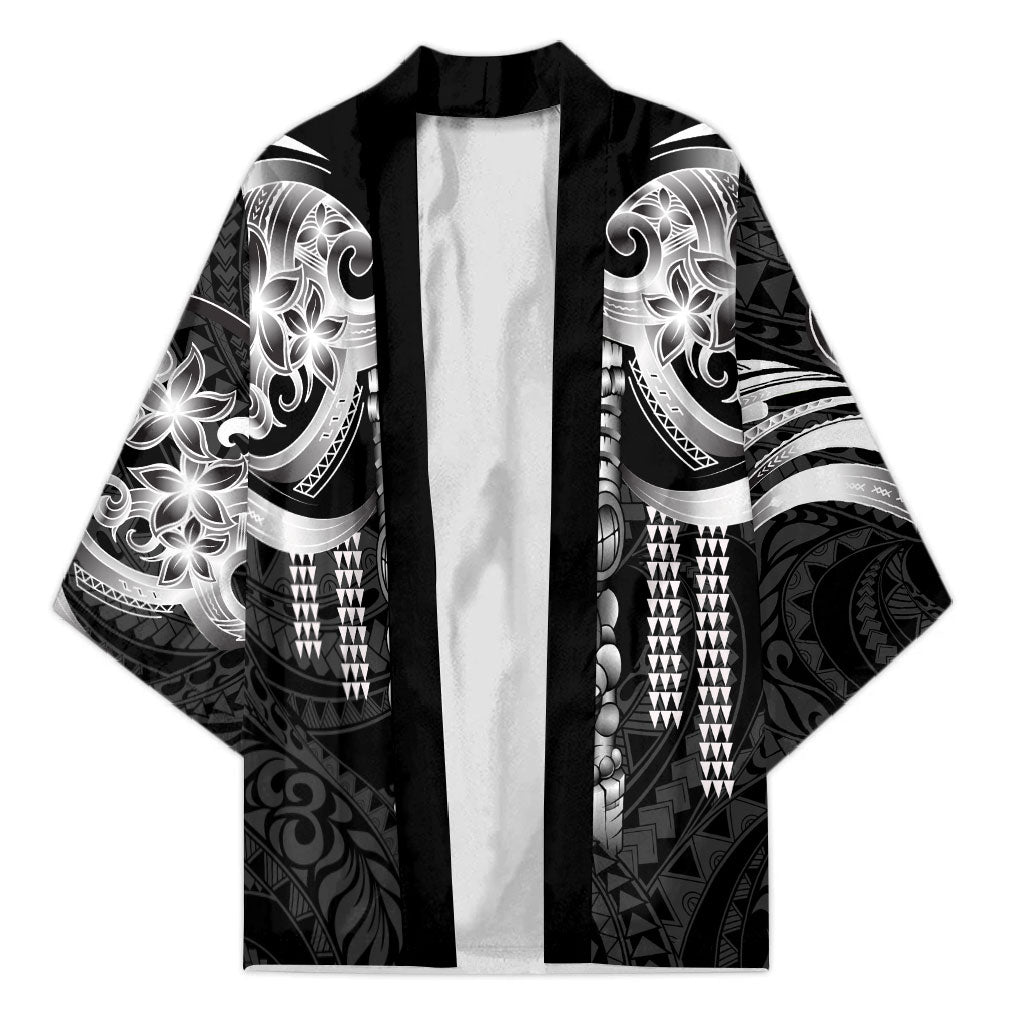 Tiki Drum Hawaii Kimono Hawaiian Kakau Tattoo Style LT14 Unisex Black - Polynesian Pride