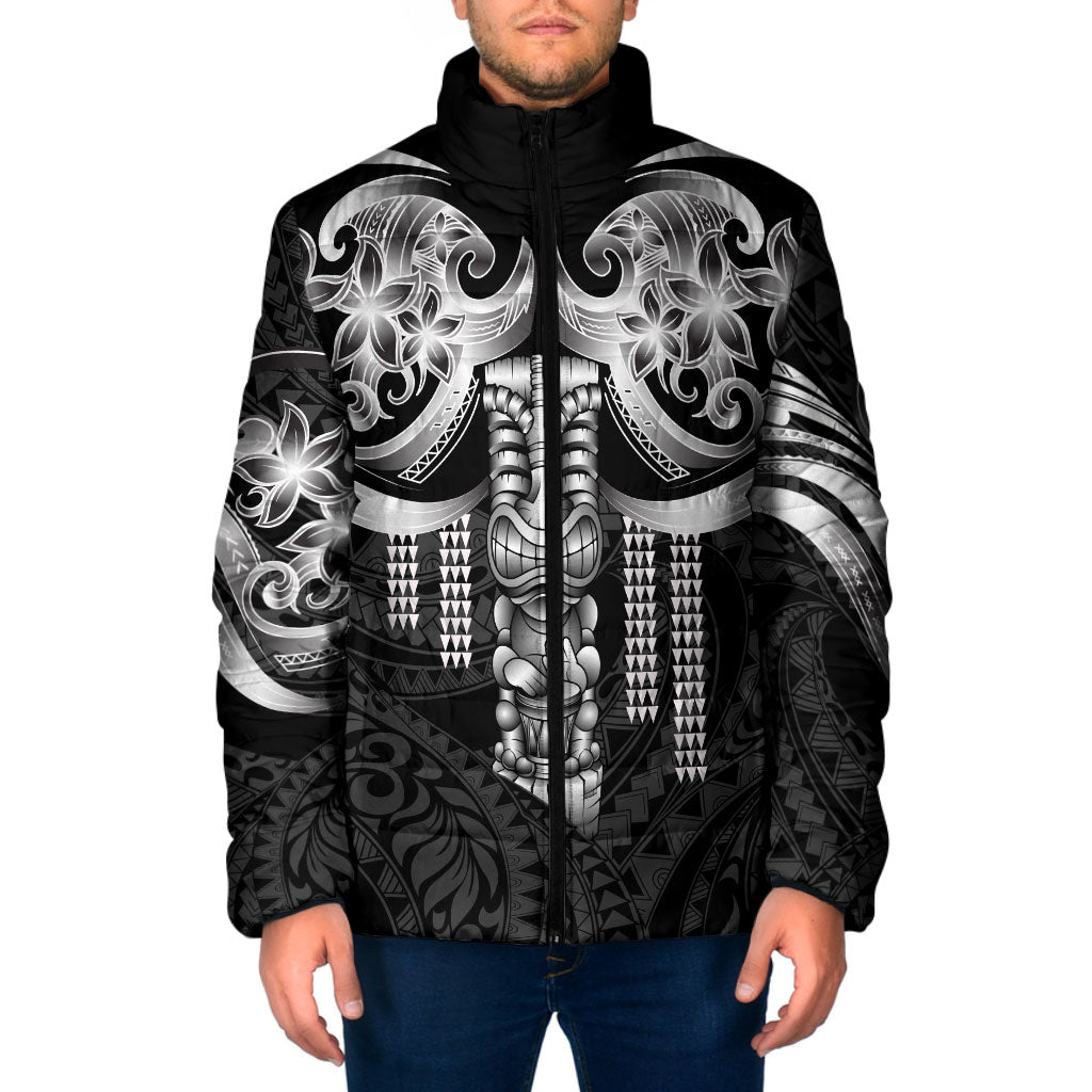 Tiki Drum Hawaii Padded Jacket Hawaiian Kakau Tattoo Style