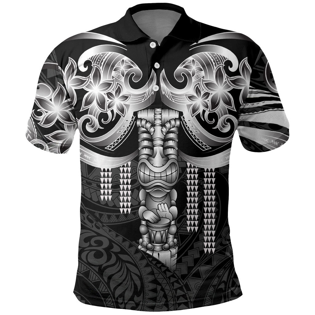 Tiki Drum Hawaii Polo Shirt Hawaiian Kakau Tattoo Style