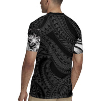 Tiki Drum Hawaii Rugby Jersey Hawaiian Kakau Tattoo Style