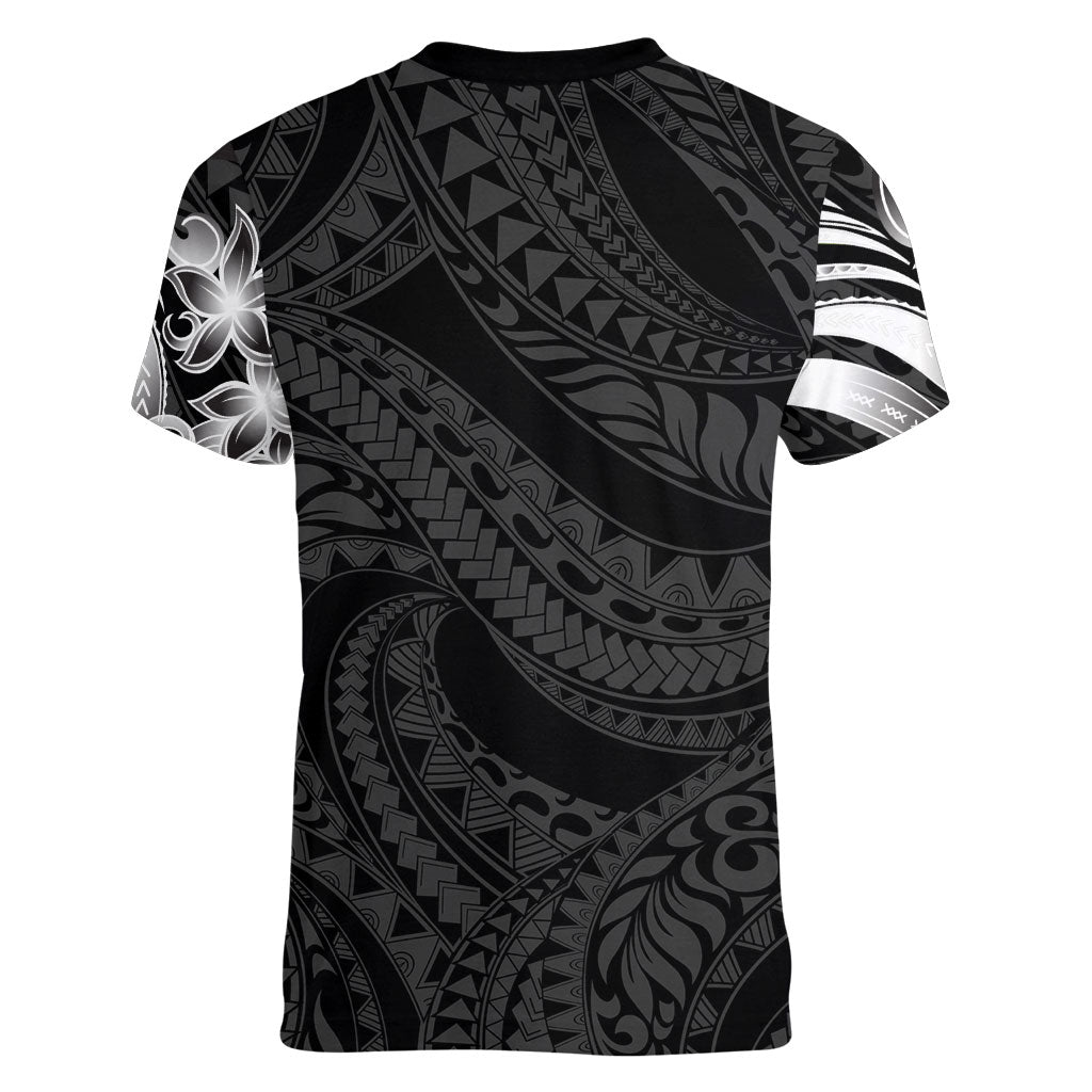 Tiki Drum Hawaii Women V-Neck T-Shirt Hawaiian Kakau Tattoo Style LT14 - Polynesian Pride