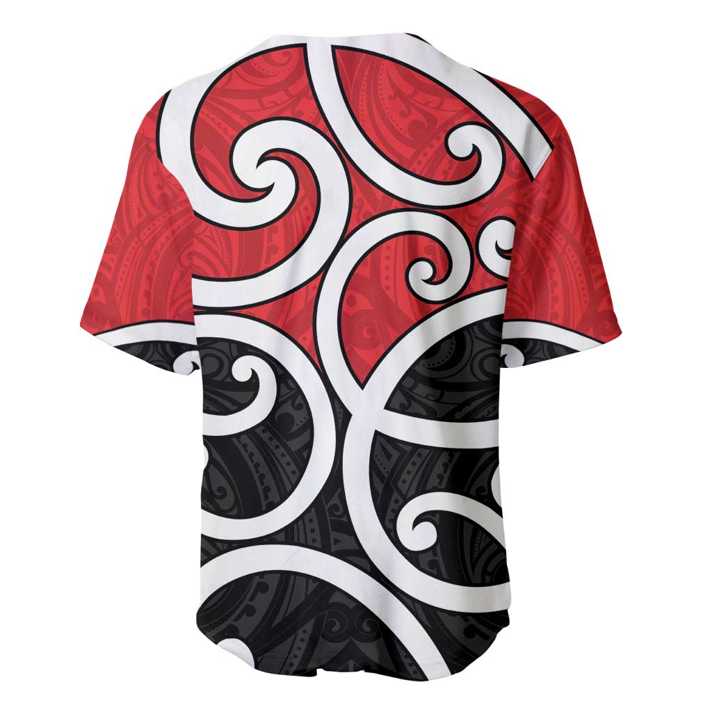 New Zealand Baseball Jersey Maori Koru Tino Rangatiratanga Color - Polynesian Pride
