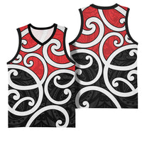 New Zealand Basketball Jersey Maori Koru Tino Rangatiratanga Color - Polynesian Pride