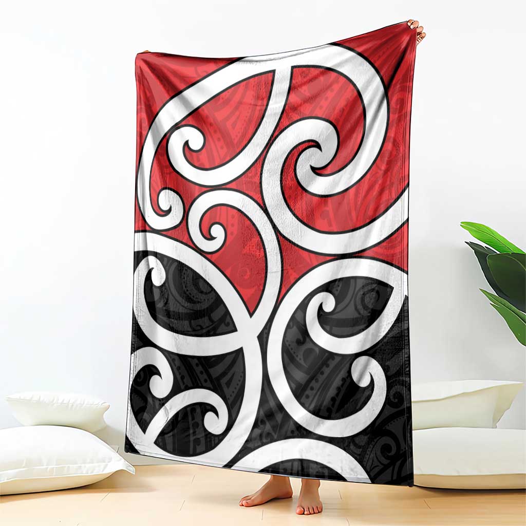 New Zealand Blanket Maori Koru Tino Rangatiratanga Color - Polynesian Pride