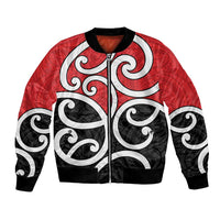 New Zealand Bomber Jacket Maori Koru Tino Rangatiratanga Color - Polynesian Pride