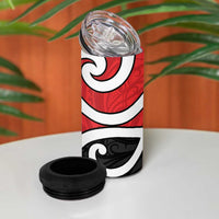New Zealand 4 in 1 Can Cooler Tumbler Maori Koru Tino Rangatiratanga Color - Polynesian Pride