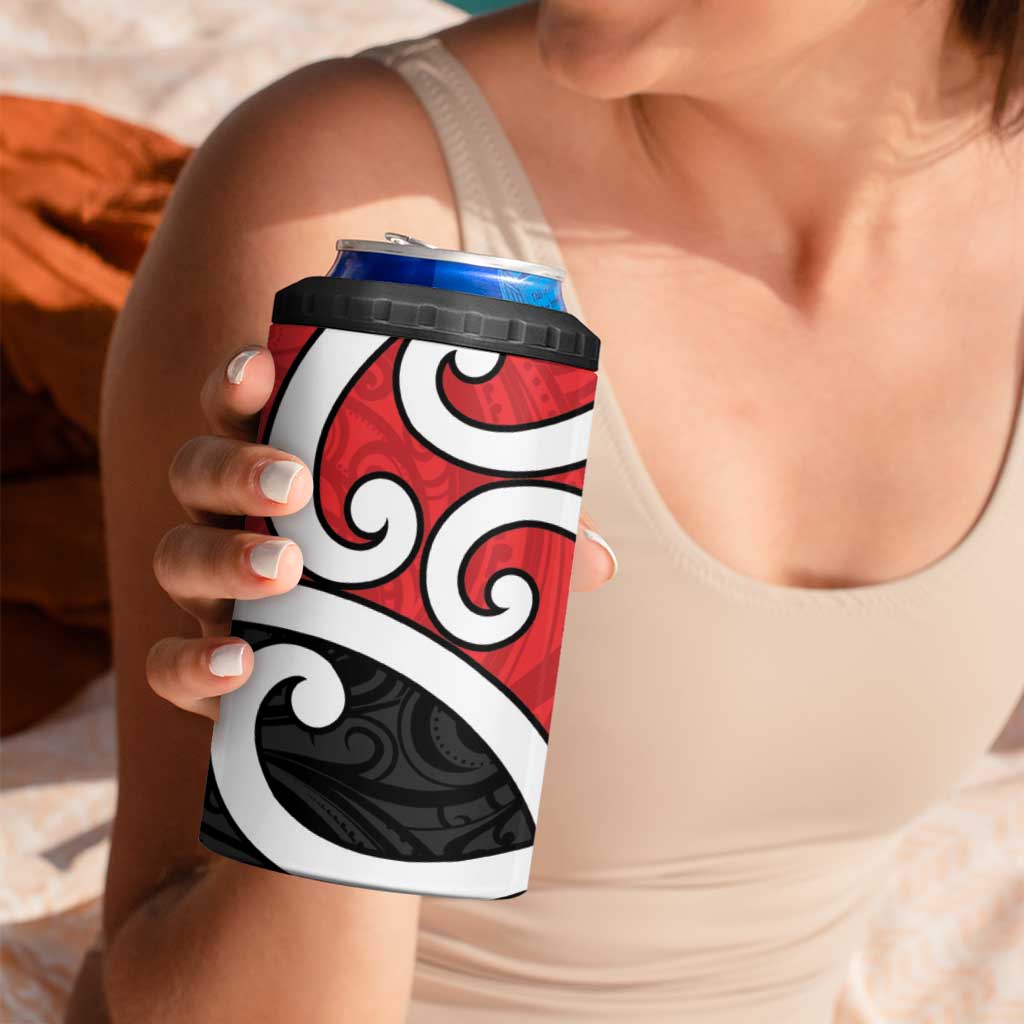 New Zealand 4 in 1 Can Cooler Tumbler Maori Koru Tino Rangatiratanga Color - Polynesian Pride
