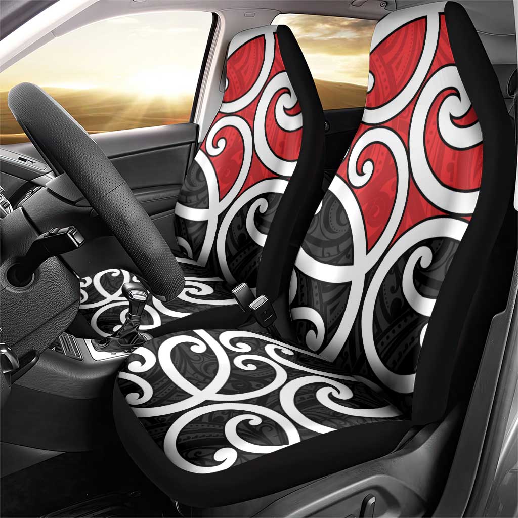 New Zealand Car Seat Cover Maori Koru Tino Rangatiratanga Color - Polynesian Pride