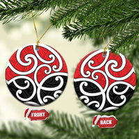 New Zealand Ceramic Ornament Maori Koru Tino Rangatiratanga Color - Polynesian Pride