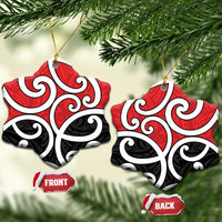 New Zealand Ceramic Ornament Maori Koru Tino Rangatiratanga Color - Polynesian Pride