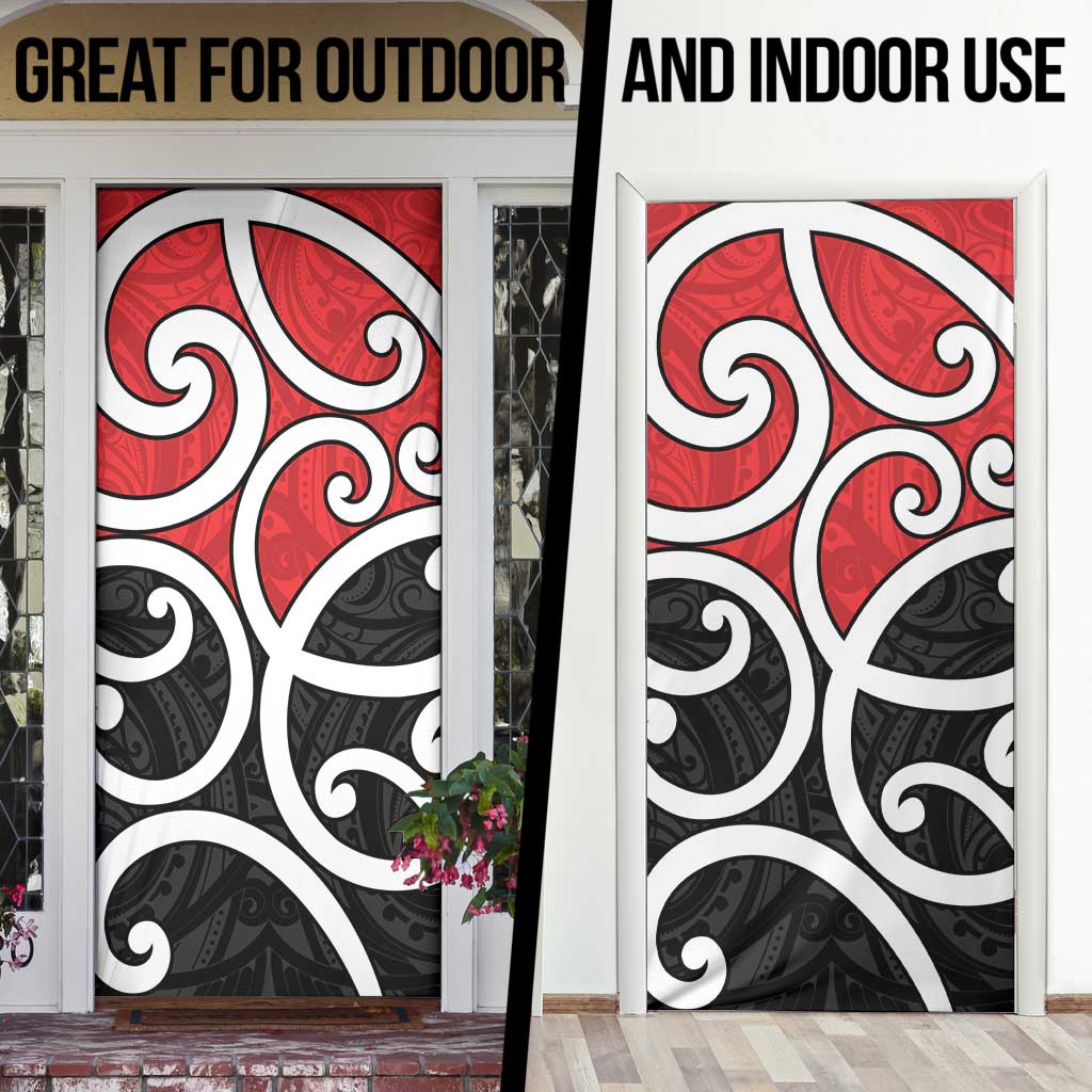 New Zealand Door Cover Maori Koru Tino Rangatiratanga Color - Polynesian Pride