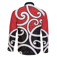 New Zealand Family Matching Long Sleeve Bodycon Dress and Hawaiian Shirt Maori Koru Tino Rangatiratanga Color - Polynesian Pride