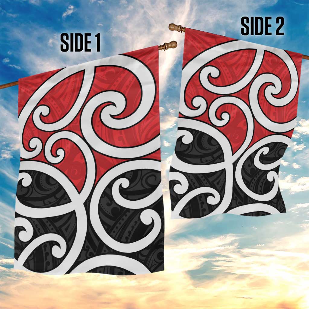 New Zealand Garden Flag Maori Koru Tino Rangatiratanga Color - Polynesian Pride