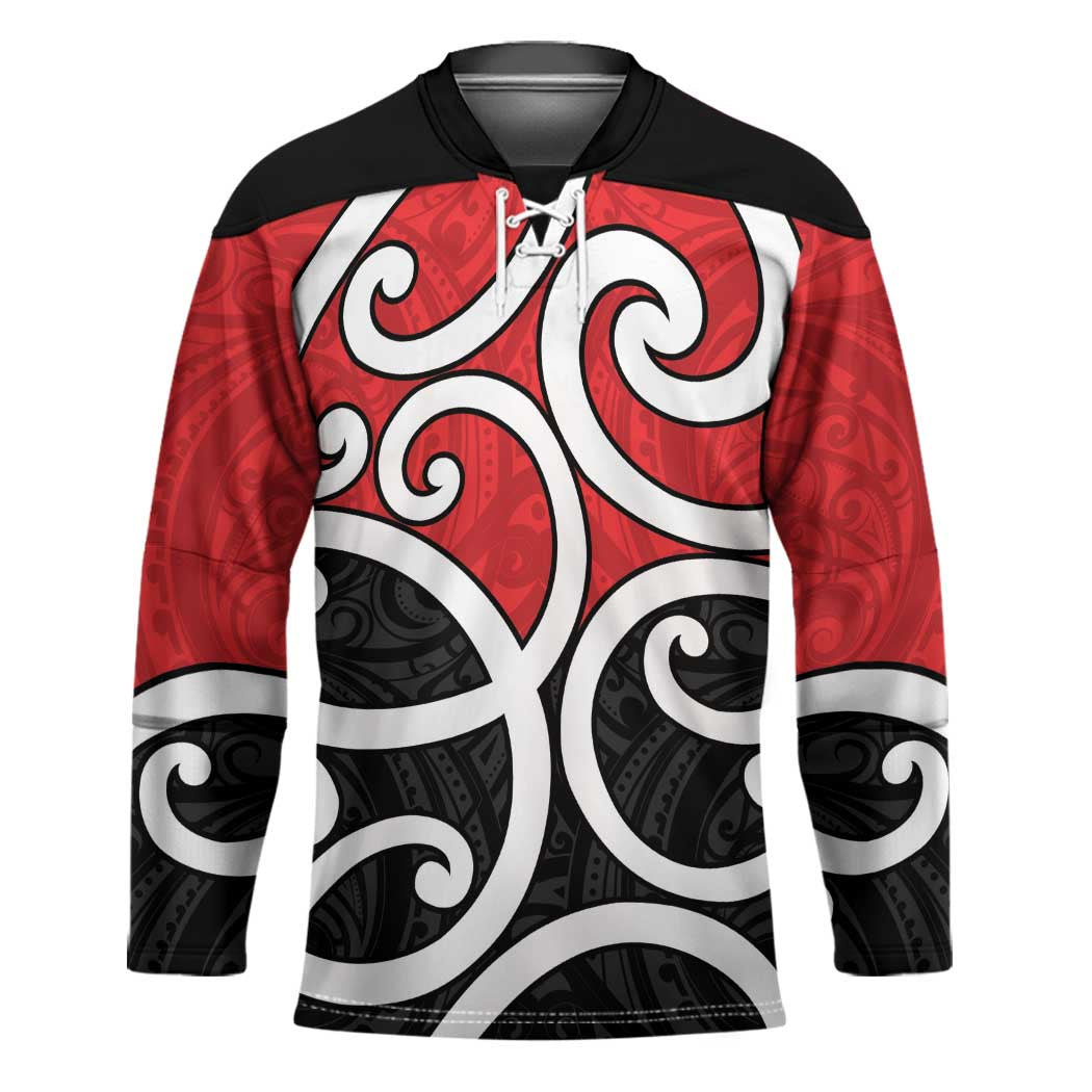 New Zealand Hockey Jersey Maori Koru Tino Rangatiratanga Color - Polynesian Pride