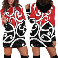 New Zealand Hoodie Dress Maori Koru Tino Rangatiratanga Color - Polynesian Pride
