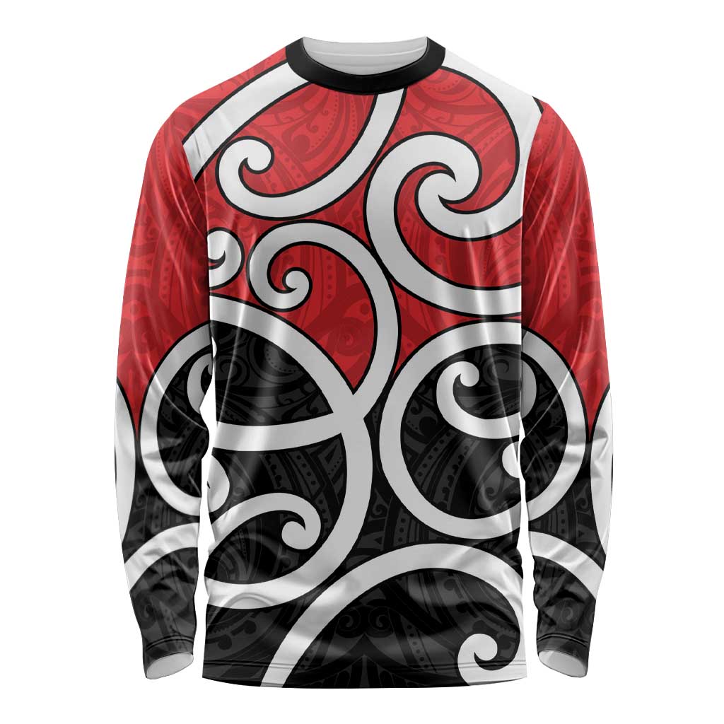 New Zealand Long Sleeve Shirt Maori Koru Tino Rangatiratanga Color - Polynesian Pride