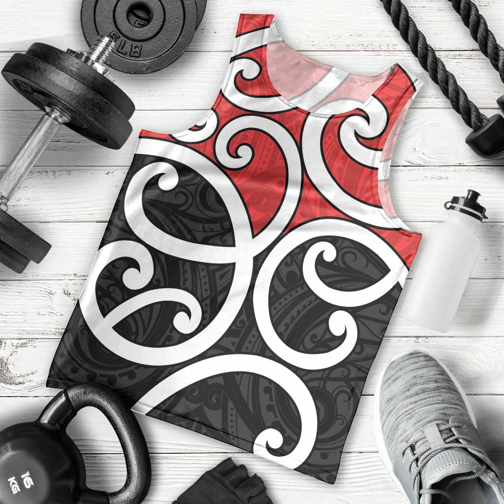 New Zealand Men Tank Top Maori Koru Tino Rangatiratanga Color - Polynesian Pride