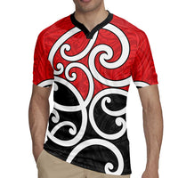 New Zealand Rugby Jersey Maori Koru Tino Rangatiratanga Color - Polynesian Pride