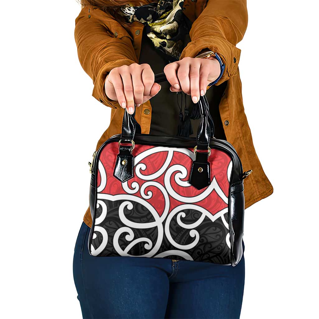 New Zealand Shoulder Handbag Maori Koru Tino Rangatiratanga Color - Polynesian Pride