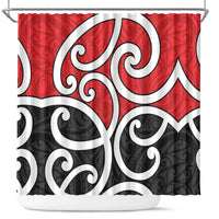 New Zealand Shower Curtain Maori Koru Tino Rangatiratanga Color - Polynesian Pride