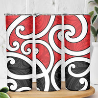 New Zealand Skinny Tumbler Maori Koru Tino Rangatiratanga Color - Polynesian Pride