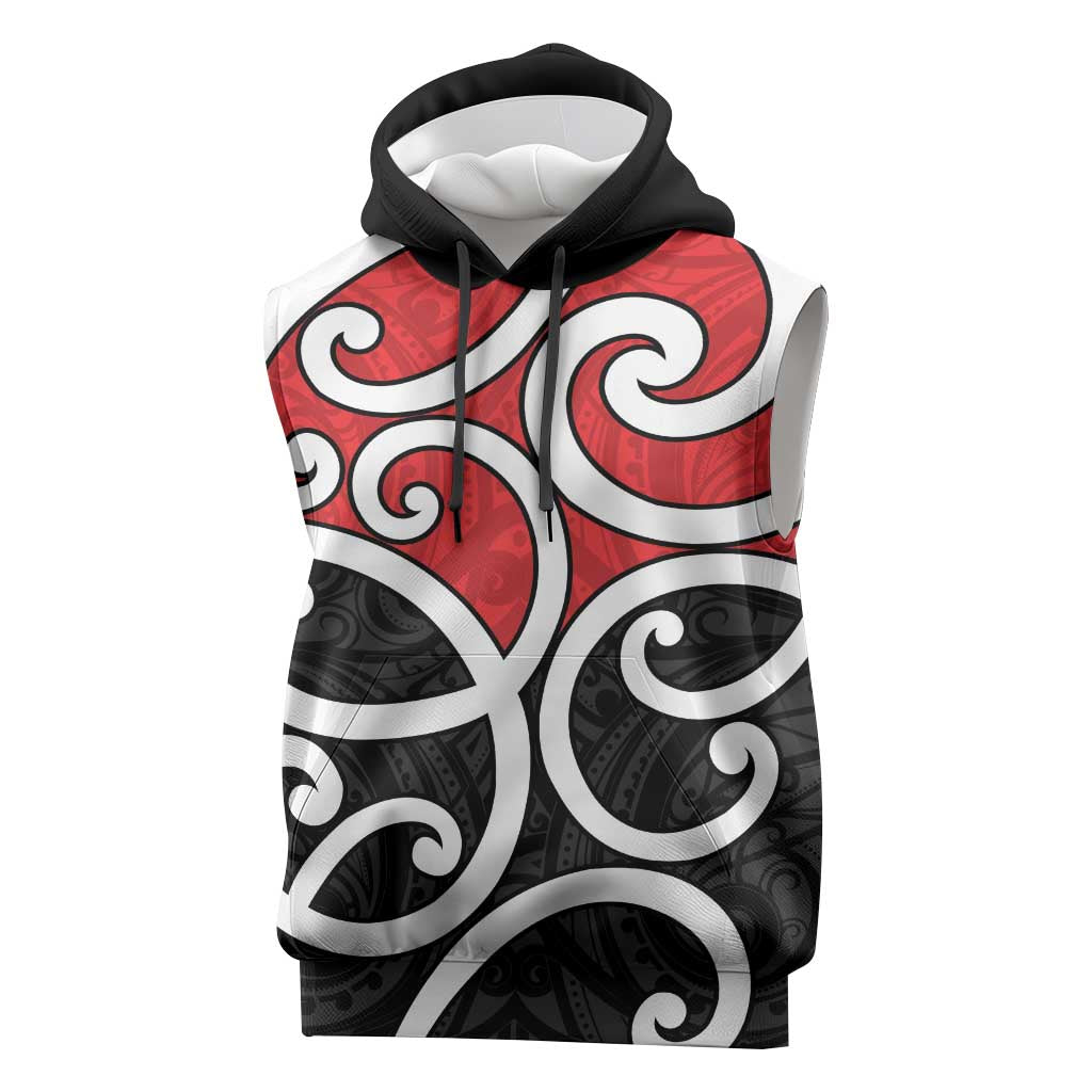 New Zealand Sleeveless Hoodie Maori Koru Tino Rangatiratanga Color - Polynesian Pride
