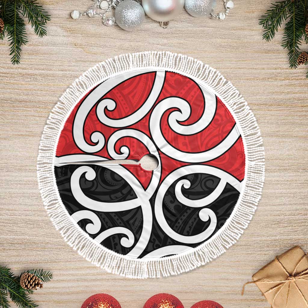 New Zealand Tree Skirt Maori Koru Tino Rangatiratanga Color - Polynesian Pride