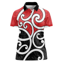 New Zealand Women Polo Shirt Maori Koru Tino Rangatiratanga Color - Polynesian Pride