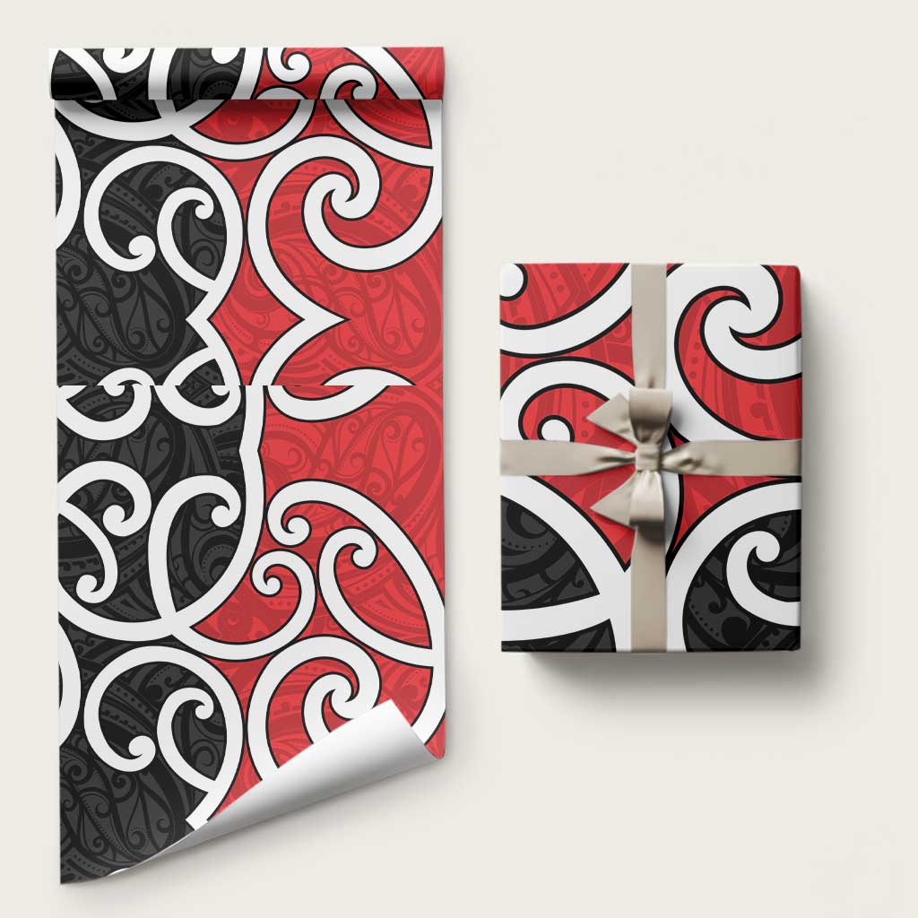 New Zealand Wrapping Paper Maori Koru Tino Rangatiratanga Color - Polynesian Pride