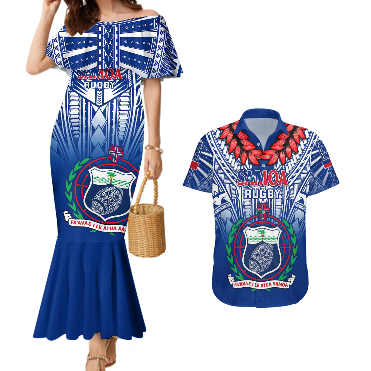 samoa-rugby-couples-matching-mermaid-dress-and-hawaiian-shirt-2023-go-manu-samoa-with-ula-fala-style