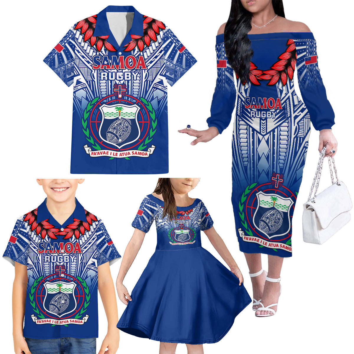 samoa-rugby-family-matching-off-shoulder-long-sleeve-dress-and-hawaiian-shirt-2023-go-manu-samoa-with-ula-fala-style