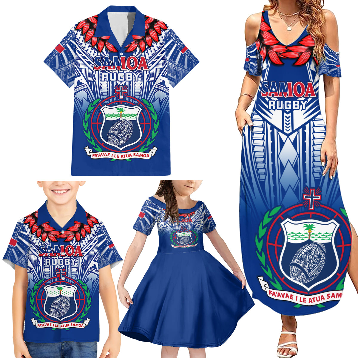 samoa-rugby-family-matching-summer-maxi-dress-and-hawaiian-shirt-2023-go-manu-samoa-with-ula-fala-style