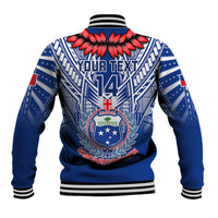 Custom Samoa Rugby Baseball Jacket 2023 Go Manu Samoa With Ula Fala Style LT14 - Polynesian Pride