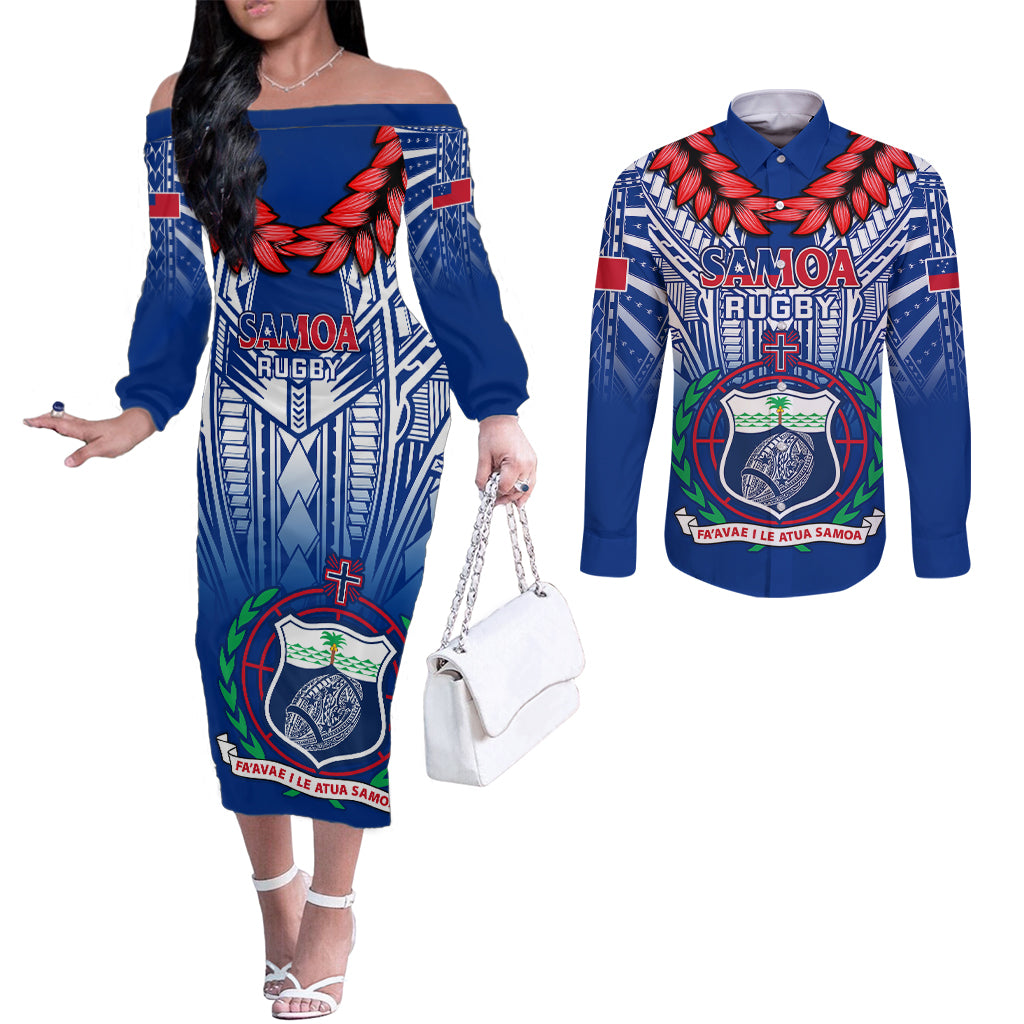 custom-samoa-rugby-couples-matching-off-the-shoulder-long-sleeve-dress-and-long-sleeve-button-shirts-2023-go-manu-samoa-with-ula-fala-style