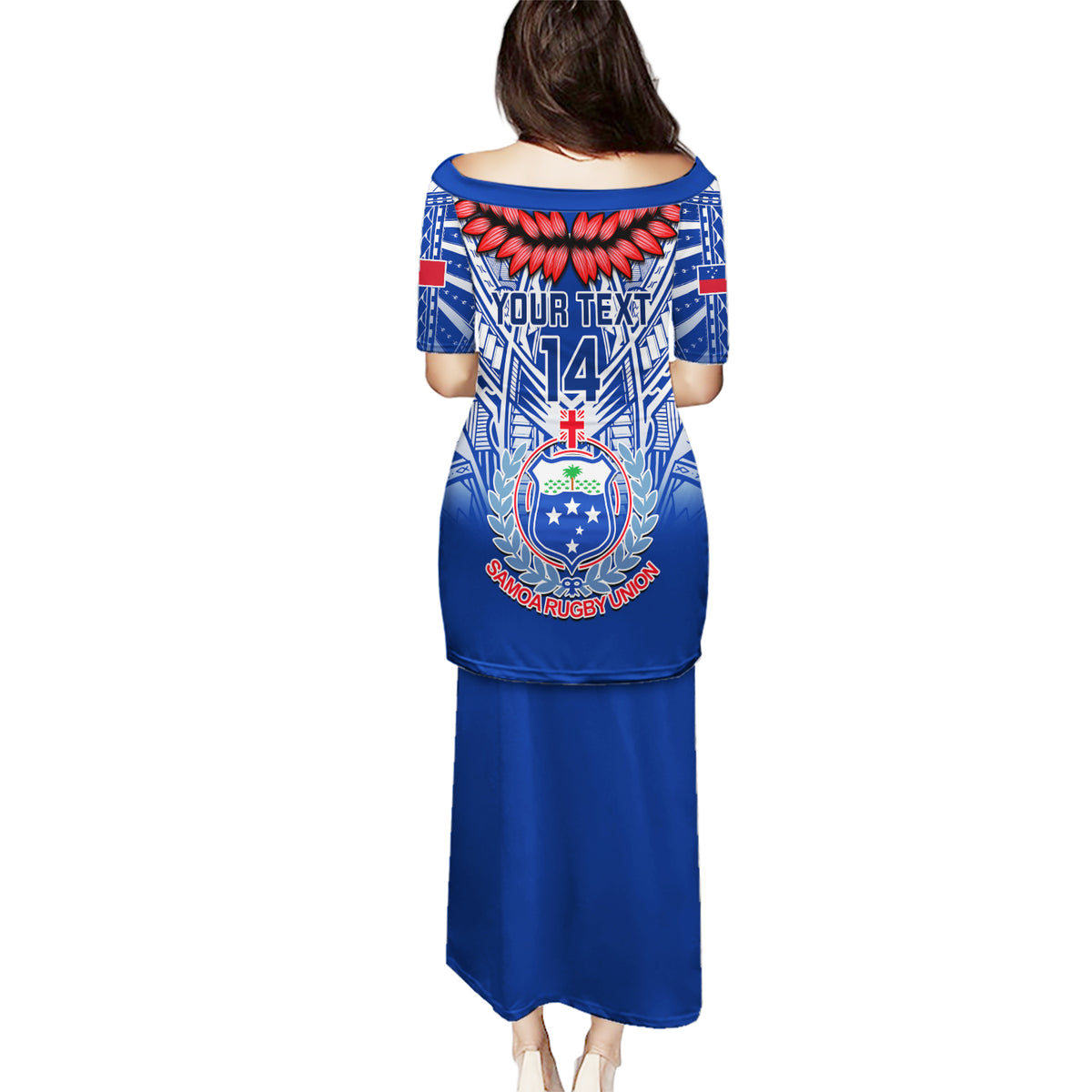 Custom Samoa Rugby Puletasi 2023 Go Manu Samoa With Ula Fala Style LT14 - Polynesian Pride