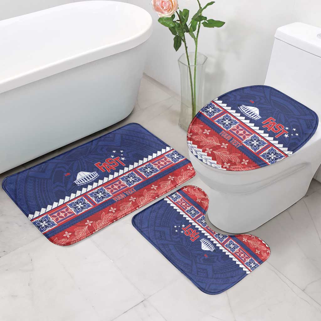 Personalised FAST Samoa Siapo Bathroom Set Teuila Flowers Samoan Pattern - Polynesian Pride