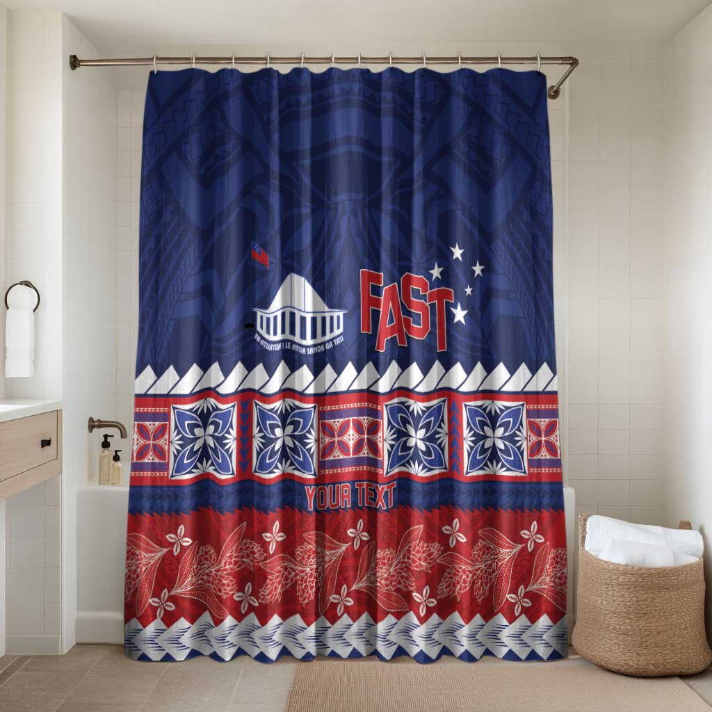 Personalised FAST Samoa Siapo Bathroom Set Teuila Flowers Samoan Pattern - Polynesian Pride