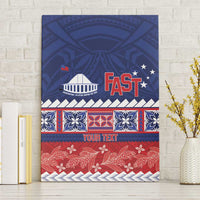 Personalised FAST Samoa Siapo Canvas Wall Art Teuila Flowers Samoan Pattern - Polynesian Pride
