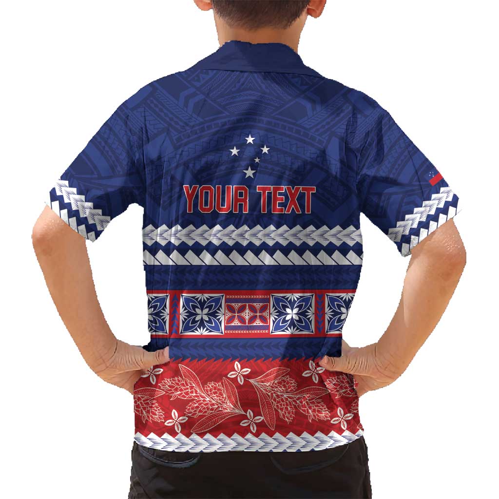 Personalised FAST Samoa Siapo Family Matching Long Sleeve Bodycon Dress and Hawaiian Shirt Teuila Flowers Samoan Pattern - Polynesian Pride