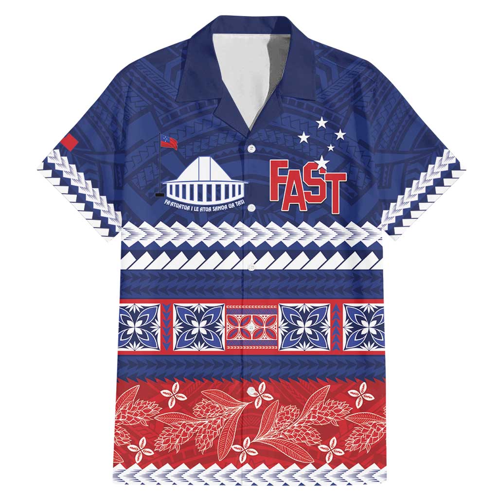 Personalised FAST Samoa Siapo Family Matching Mermaid Dress and Hawaiian Shirt Teuila Flowers Samoan Pattern - Polynesian Pride