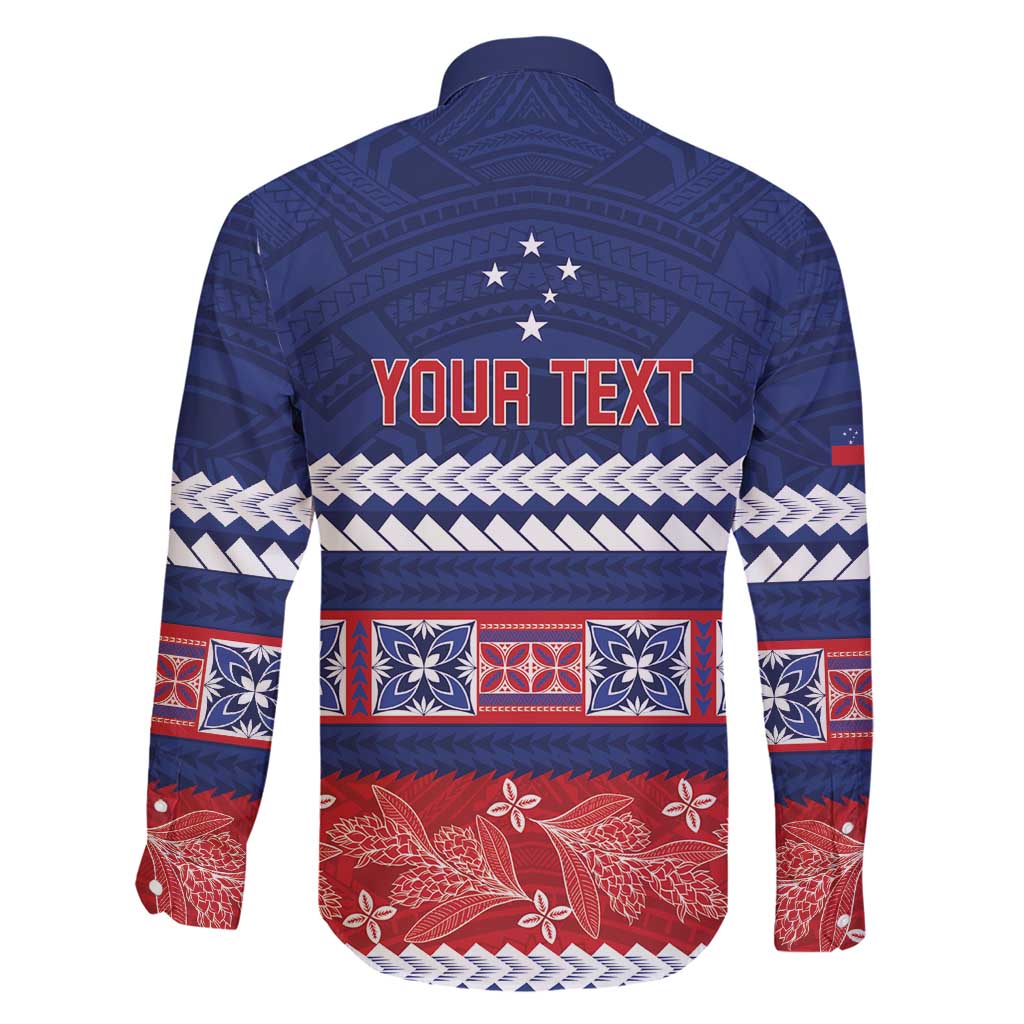 Personalised FAST Samoa Siapo Family Matching Short Sleeve Bodycon Dress and Hawaiian Shirt Teuila Flowers Samoan Pattern - Polynesian Pride