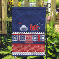 Personalised FAST Samoa Siapo Garden Flag Teuila Flowers Samoan Pattern - Polynesian Pride
