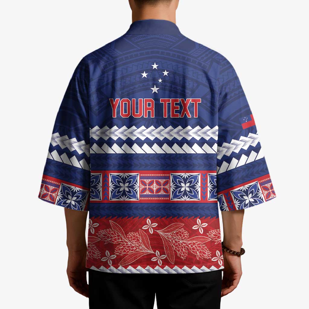 Personalised FAST Samoa Siapo Kimono Teuila Flowers Samoan Pattern - Polynesian Pride
