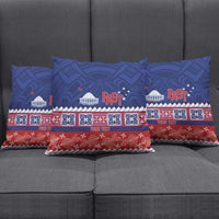 Personalised FAST Samoa Siapo Pillow Cover Teuila Flowers Samoan Pattern - Polynesian Pride