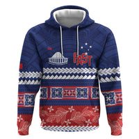 Personalised FAST Samoa Siapo Zip Hoodie Teuila Flowers Samoan Pattern - Polynesian Pride