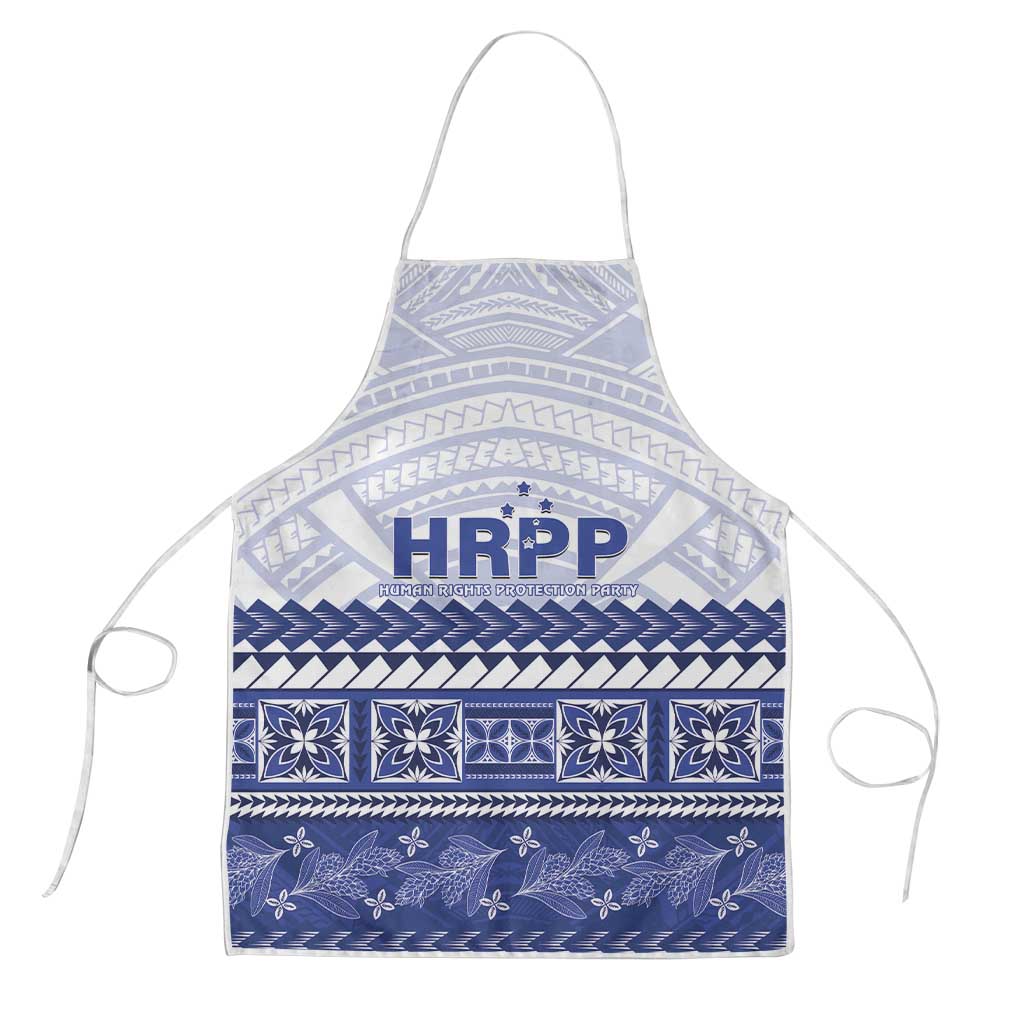 HRPP Samoa Siapo Apron Teuila Flowers Samoan Pattern LT14 White - Polynesian Pride