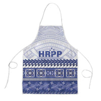 HRPP Samoa Siapo Apron Teuila Flowers Samoan Pattern LT14 White - Polynesian Pride