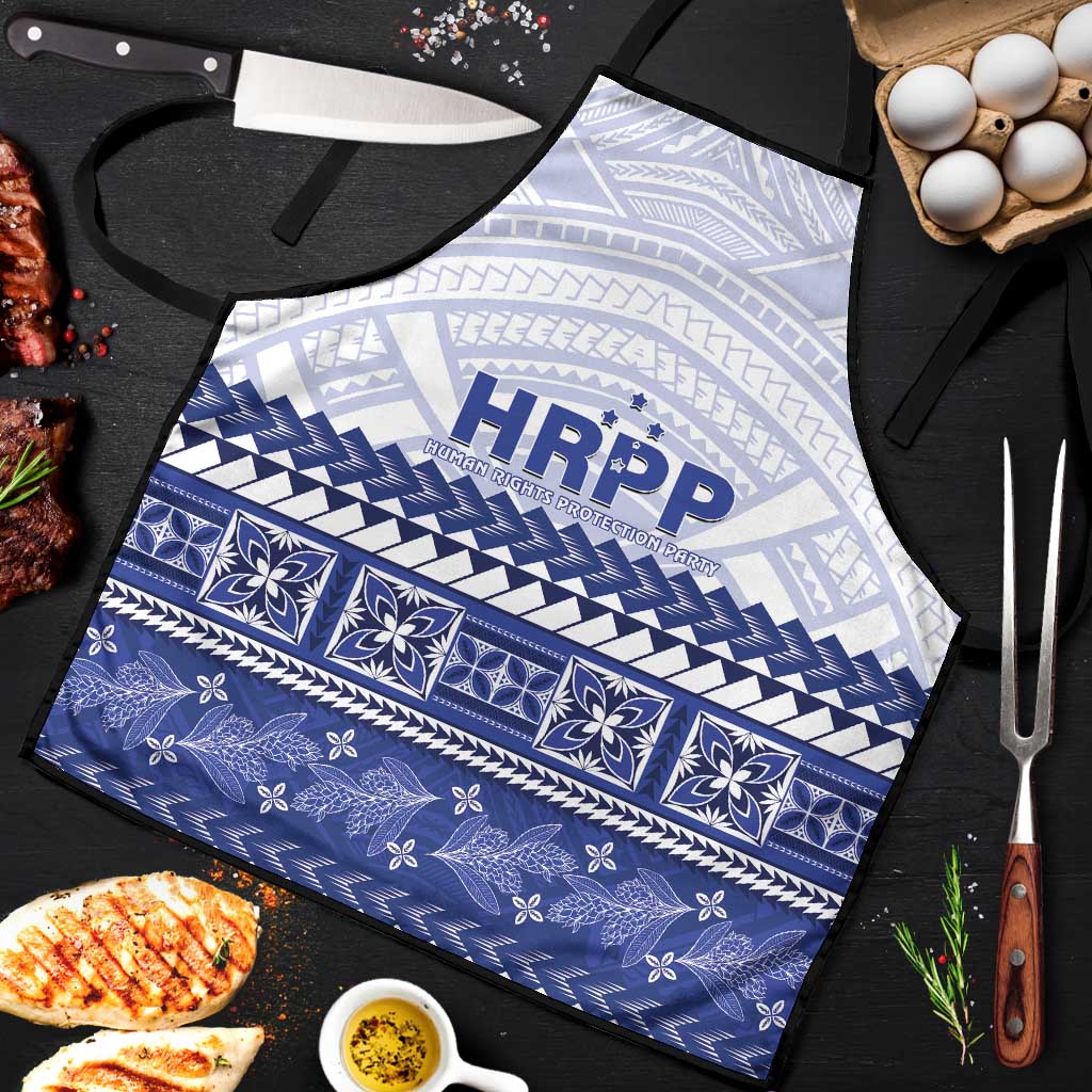 HRPP Samoa Siapo Apron Teuila Flowers Samoan Pattern LT14 White - Polynesian Pride