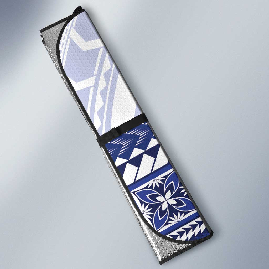 HRPP Samoa Siapo Auto Sun Shade Teuila Flowers Samoan Pattern - Polynesian Pride